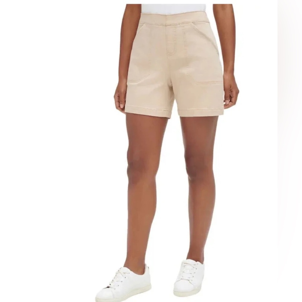 Nautica Jeans Women's High-Rise Stretch Pull-On Shorts, Chino, Size XL